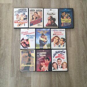 Bundle of 10 Classic Movies - DVDs Crawford Shearer Gable Garbo +